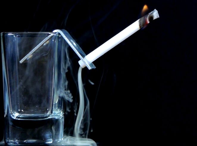 Make a Smoke Waterfall With a Sticky Note