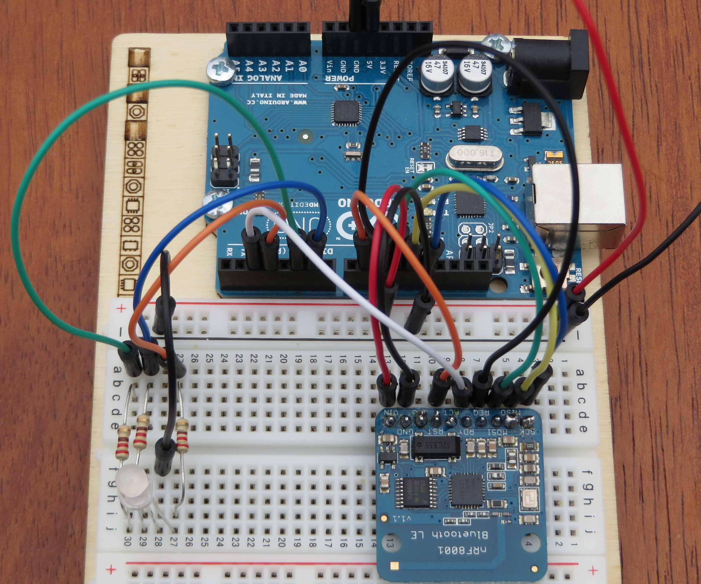 Control LED light color via an Arduino and an iPhone over BLE