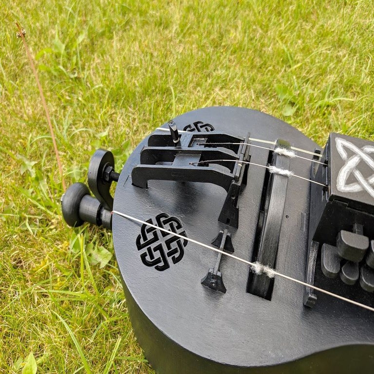 Laser Cut And 3d Printed Medieval Instrument Nerdy Gurdy Project 6 Steps Instructables