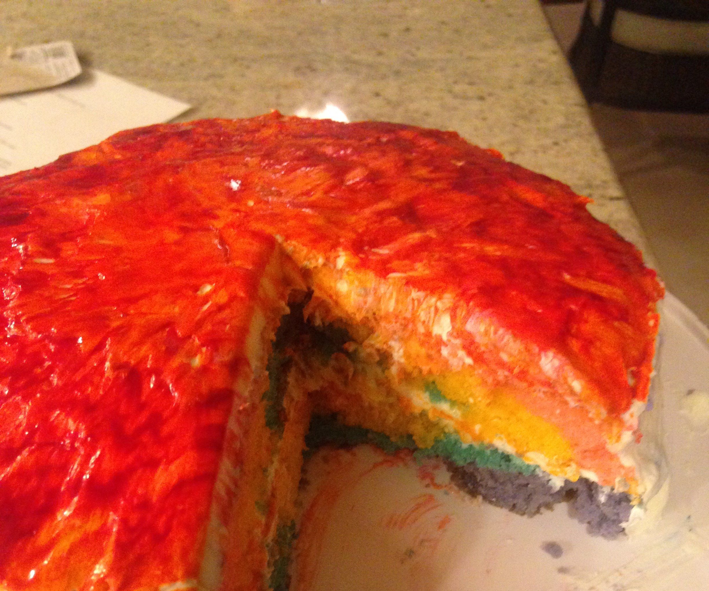 How to Make a Tie Dye Cake