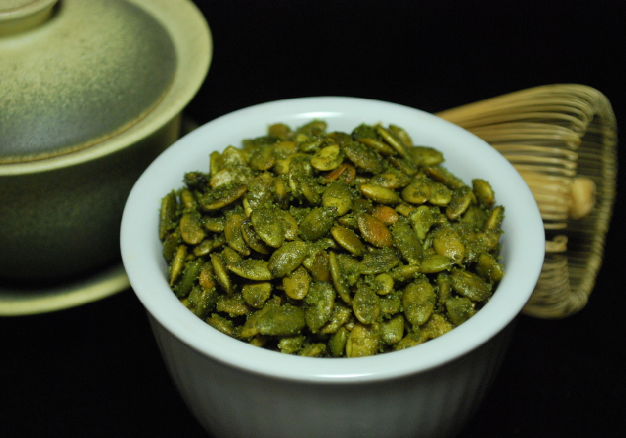 Candied Green Tea Pumpkin Seeds