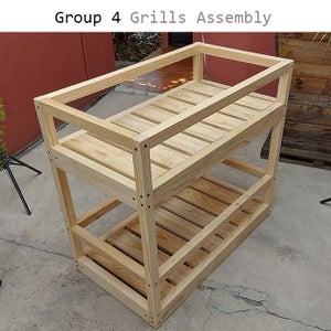 Grills Assembly of Our Wooden Utility Cart