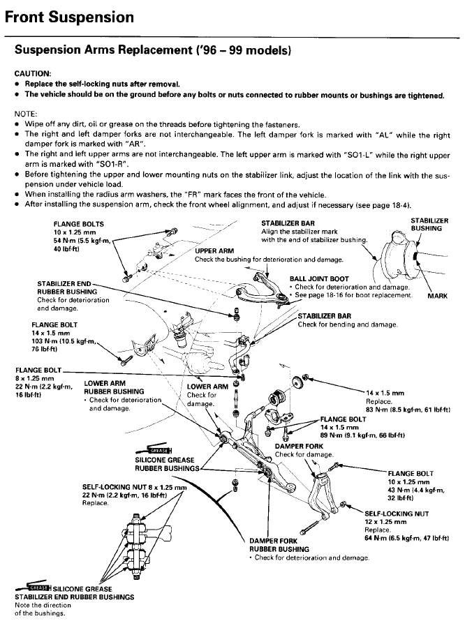 Replacing Upper Control Arms (Honda Civic 1999 D15B). 