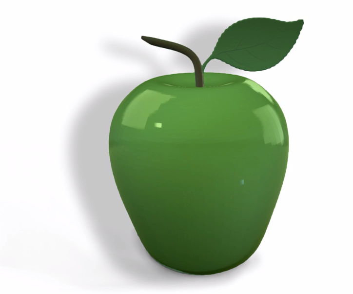 Glass Apple Created in SelfCAD