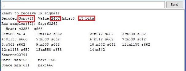 Get IR Code Data