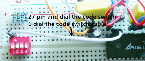 Connect the Pins of APR9600 to the Dials of Dip Switch