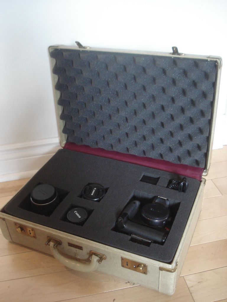Convert old suitcase into camera case
