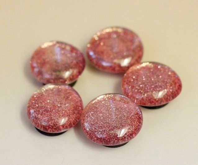 Glitter Magnets Made With Nail Polish