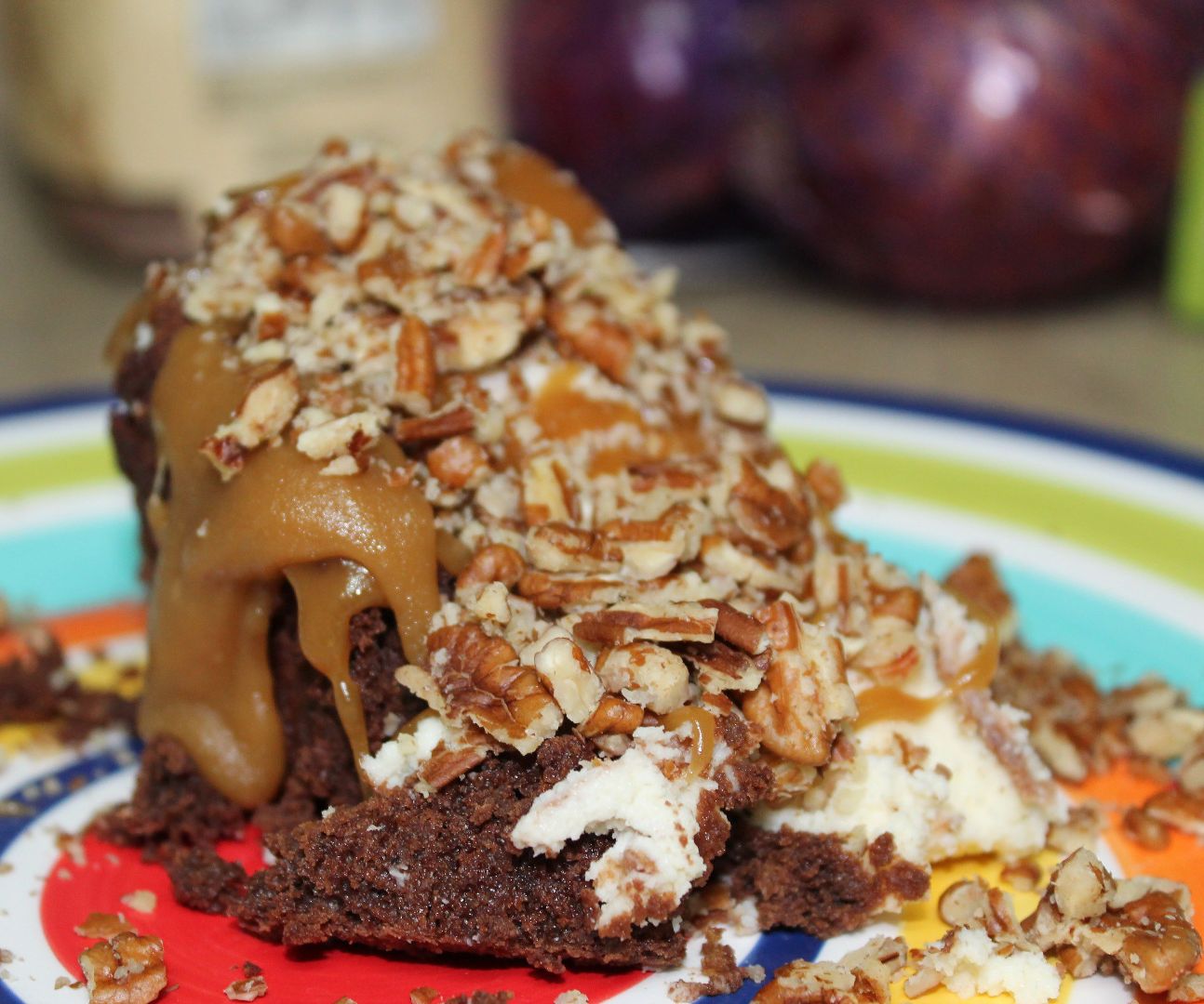 Homemade Brownie Turtle Cheesecake