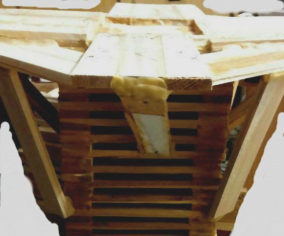 Table Made From Wood Shims