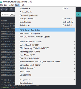 Format ESP32'S Built-In Flash Memory