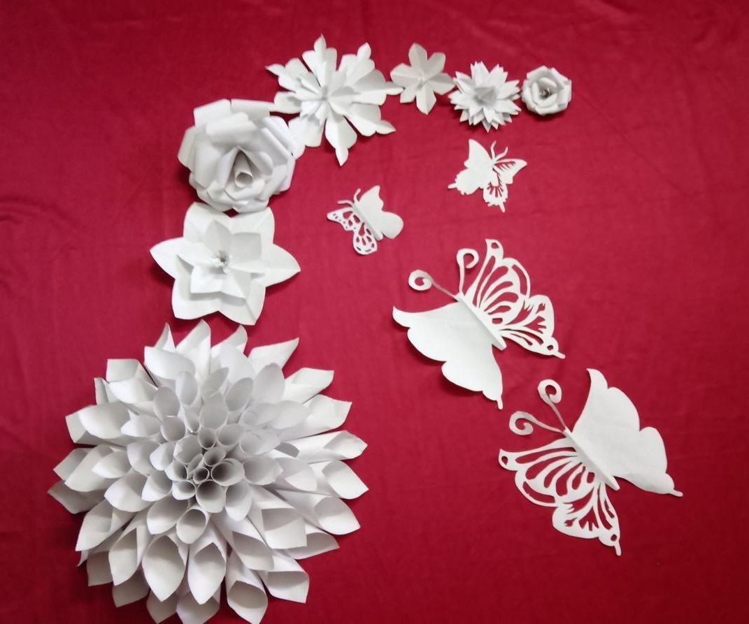 DIY White Paper Wall Decor