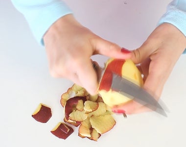 Peel Off the Skin of Your Second Apple and Cut Out Your “fries”.