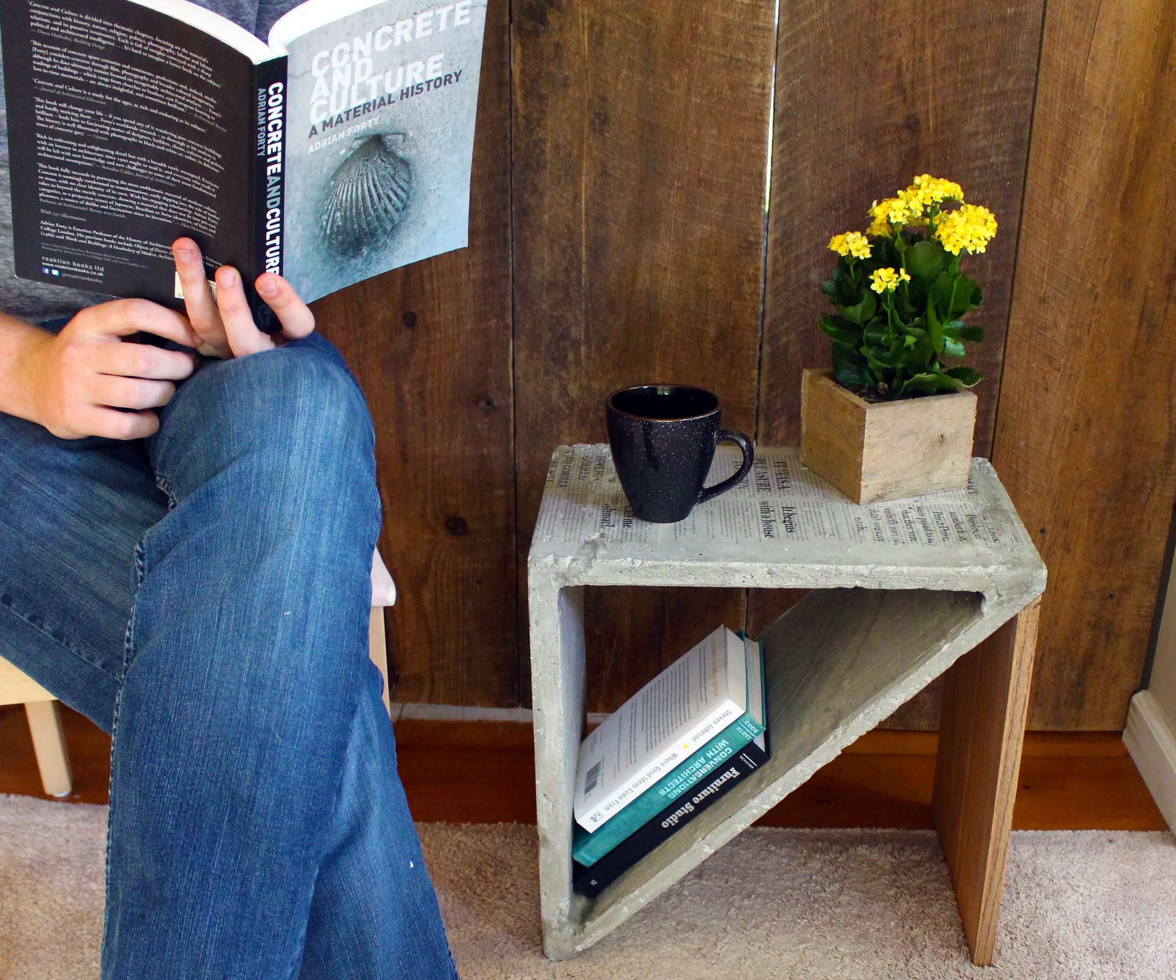 Hardcover-- Concrete End Table