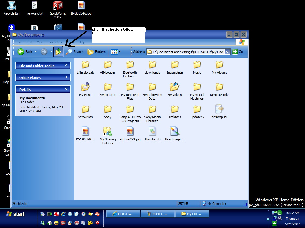 Open Your "MY DOCUMENTS" Folder