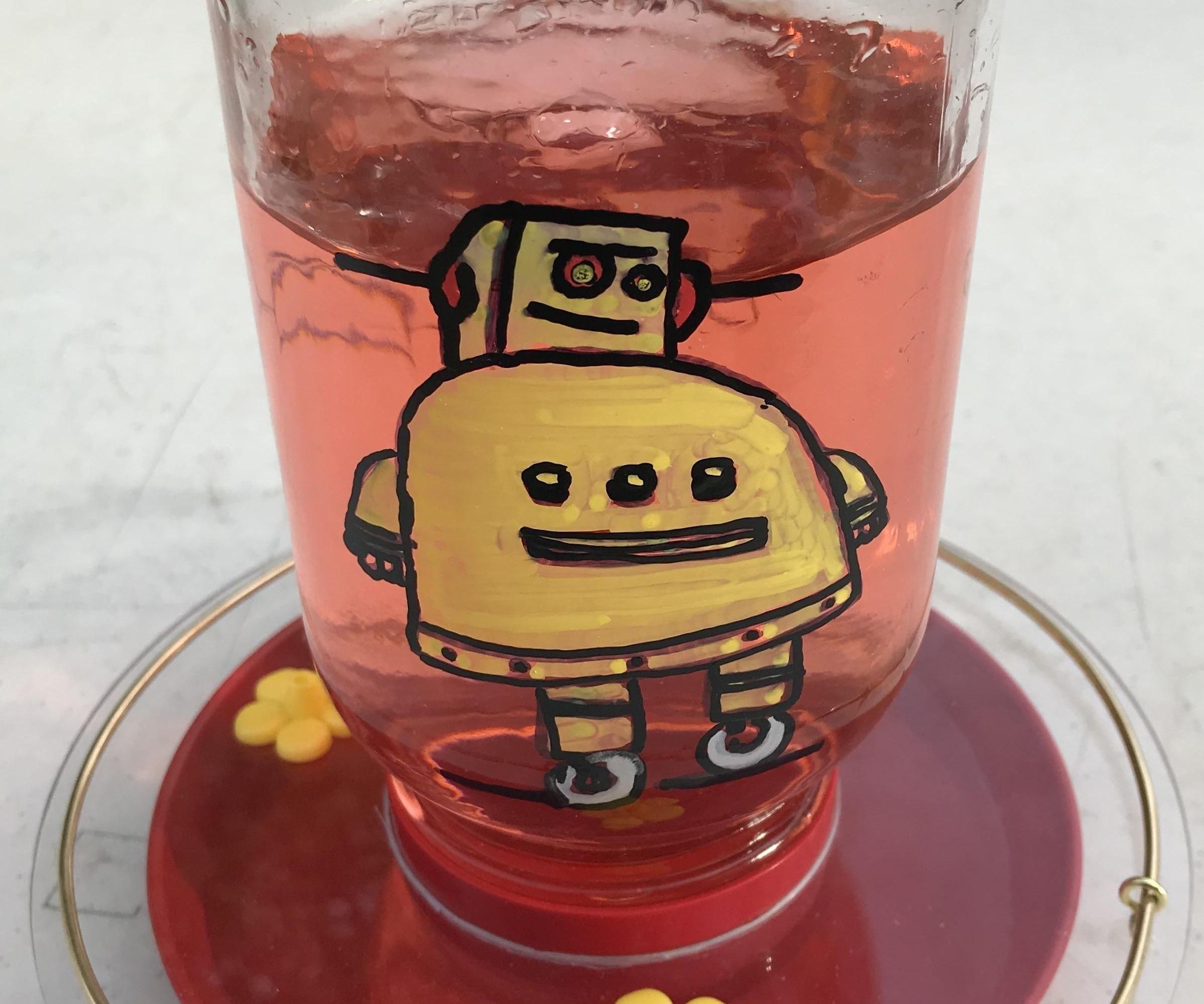 Mason Jar Hummingbird Feeder