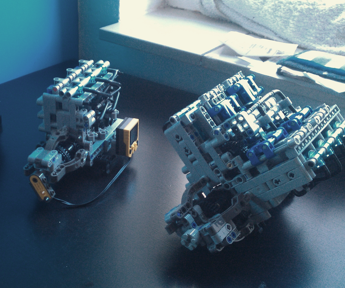 Building a Working LEGO V8 and I3 Pneumatic Engines