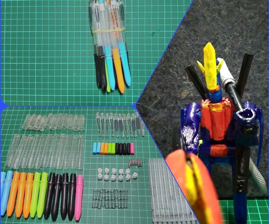 Recycling Used Pens Into an Action Figure  