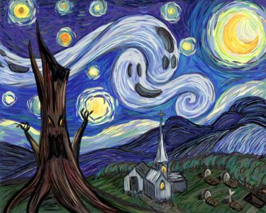 Starry Fright- a Post Impressionist How-To