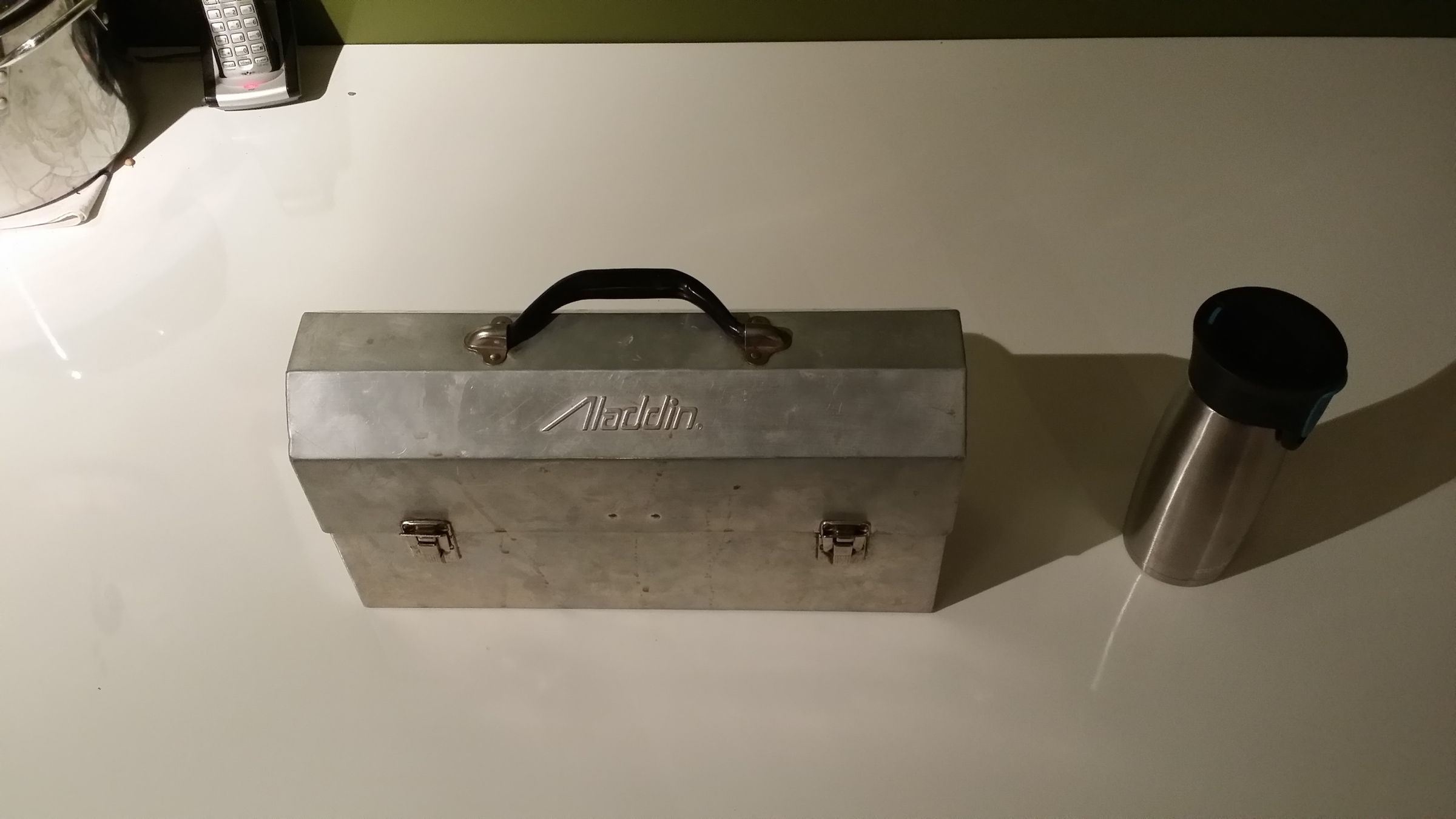Lunchbox Saddle Bag From Old Coveralls