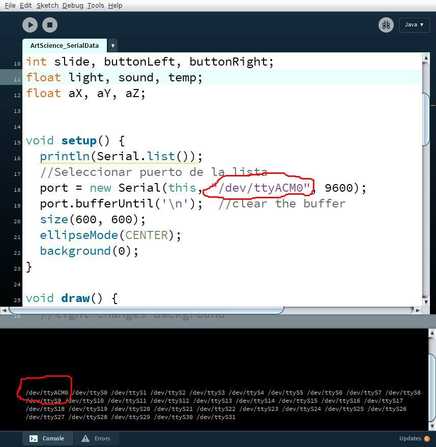 Processing Code O Que Eh Kit Ciencia Y Arte: Conexión a Processing (Avanzado) : 3 Steps ...