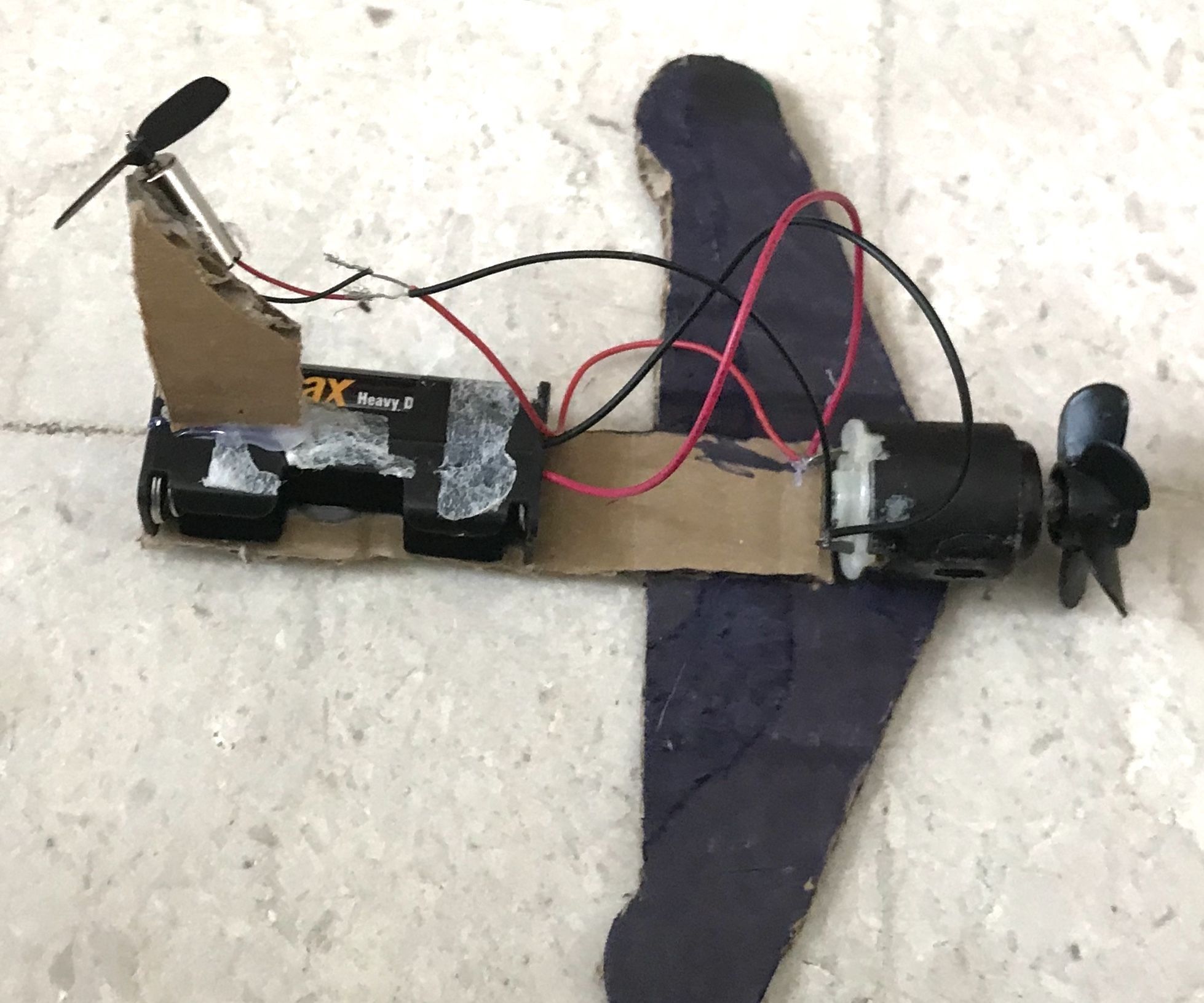 Cardboard Desk Fan That Looks Like a Plane