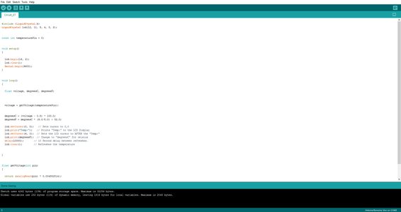 Arduino Temperature Sensor With LCD : 6 Steps - Instructables