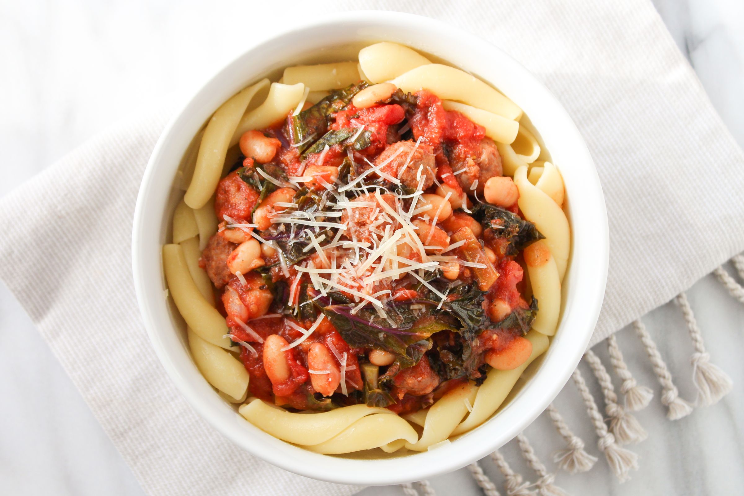 Italian Sausage, White Bean and Kale Pasta Sauce Recipe 7 Steps (with