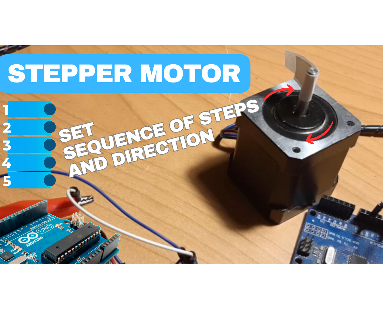 NEMA 17 Stepper Motor Set Sequence of Steps, Speed & Direction With A4988 Driver and Arduino