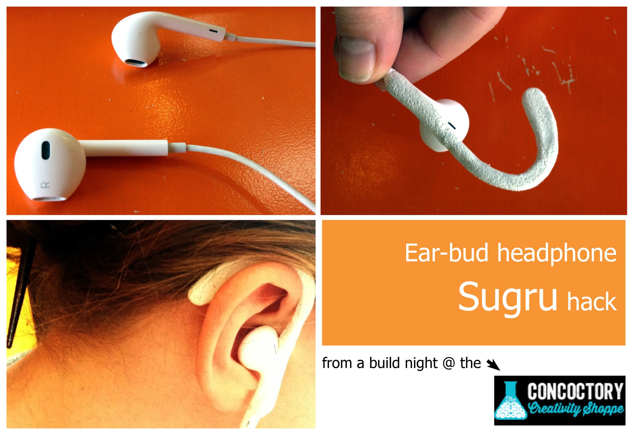 Sugru Hacked Headphones