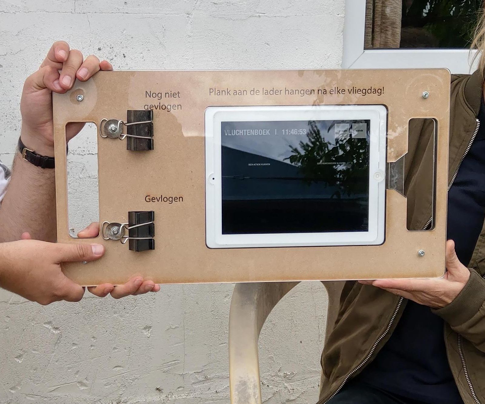 Ipad 2 Holder for Flight Registration at the Airfield