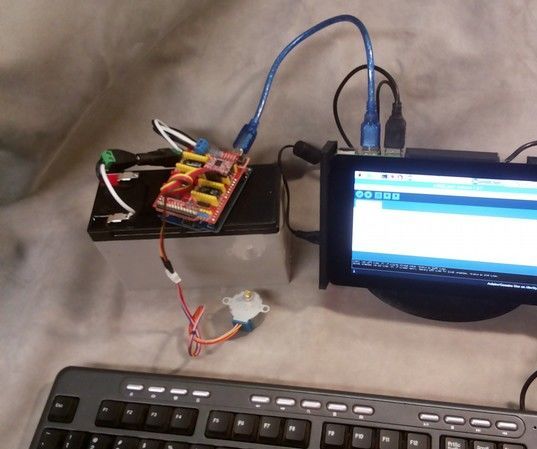 Driving a 12V 28BYJ-48 Stepper With the A4988 Stepstick (in Full-step Mode).