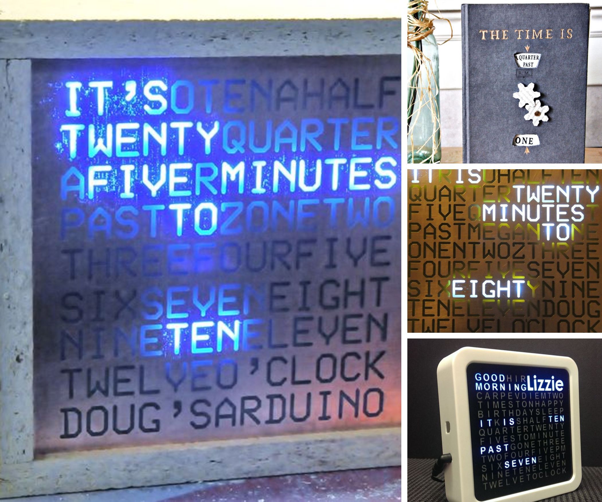 14 Spectacular Word Clocks