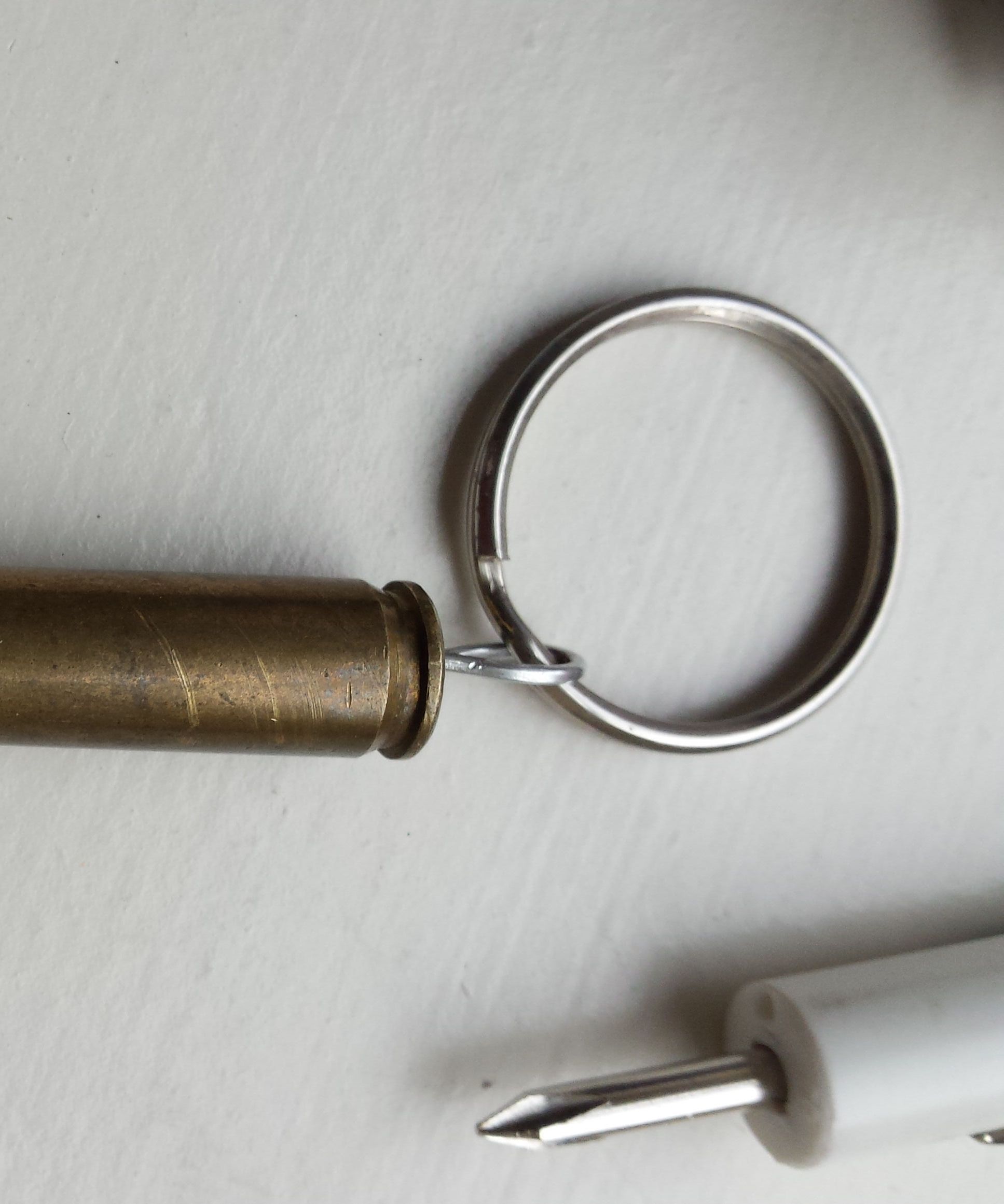 Bullet Case Key Chain, Carry Container, Dog Tag or Charm