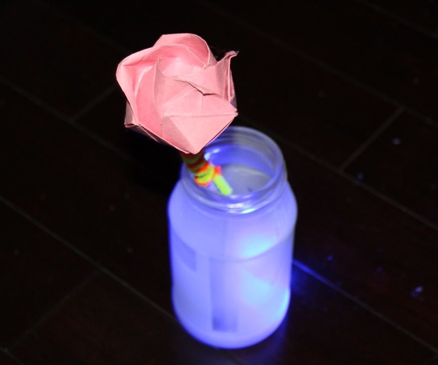 Frosted Glowing Flower Vase