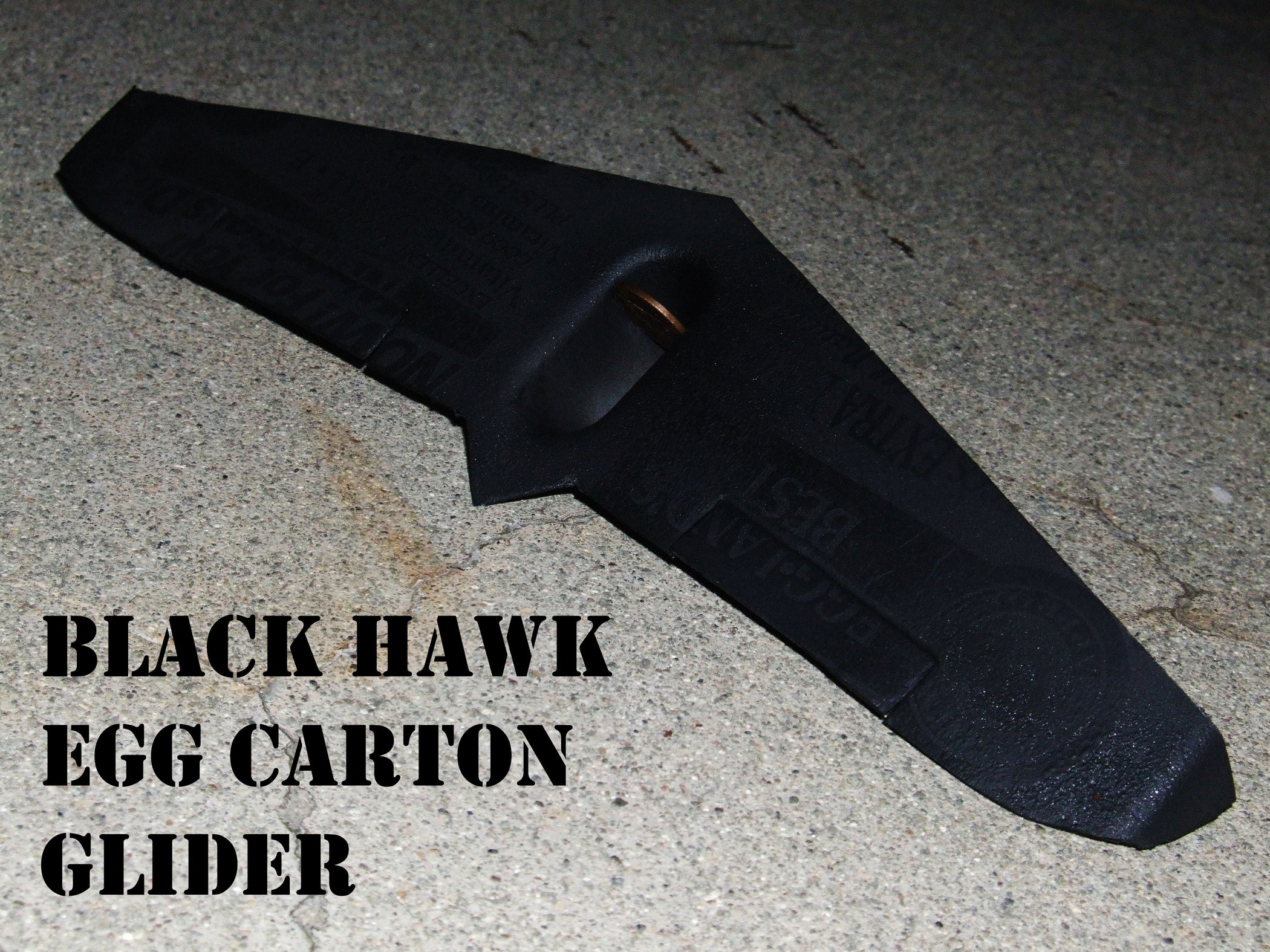 Black Hawk Egg Carton Glider 5 Steps (with Pictures) Instructables