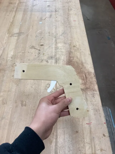 Three Shot Wooden Rubber Band Gun