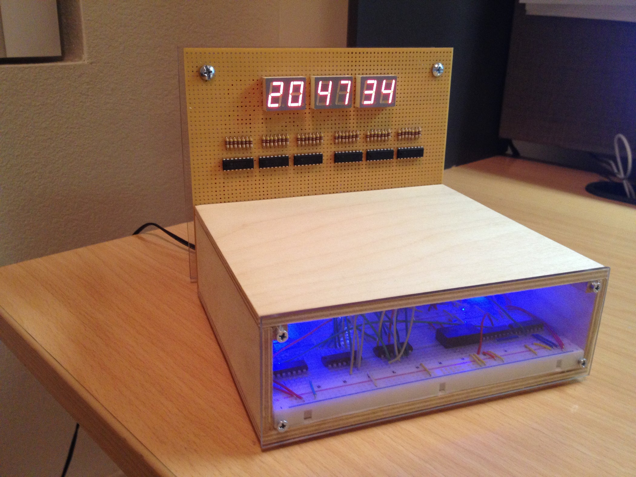 Homemade TTL Circuit 24hour Digital Clock Instructables