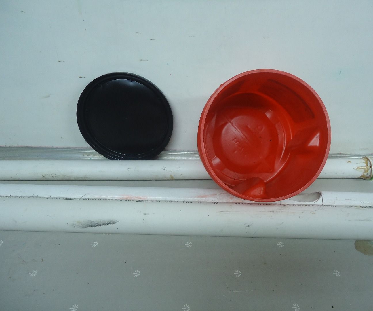 Recycled Coffee Container & PVC Tubing Catch All