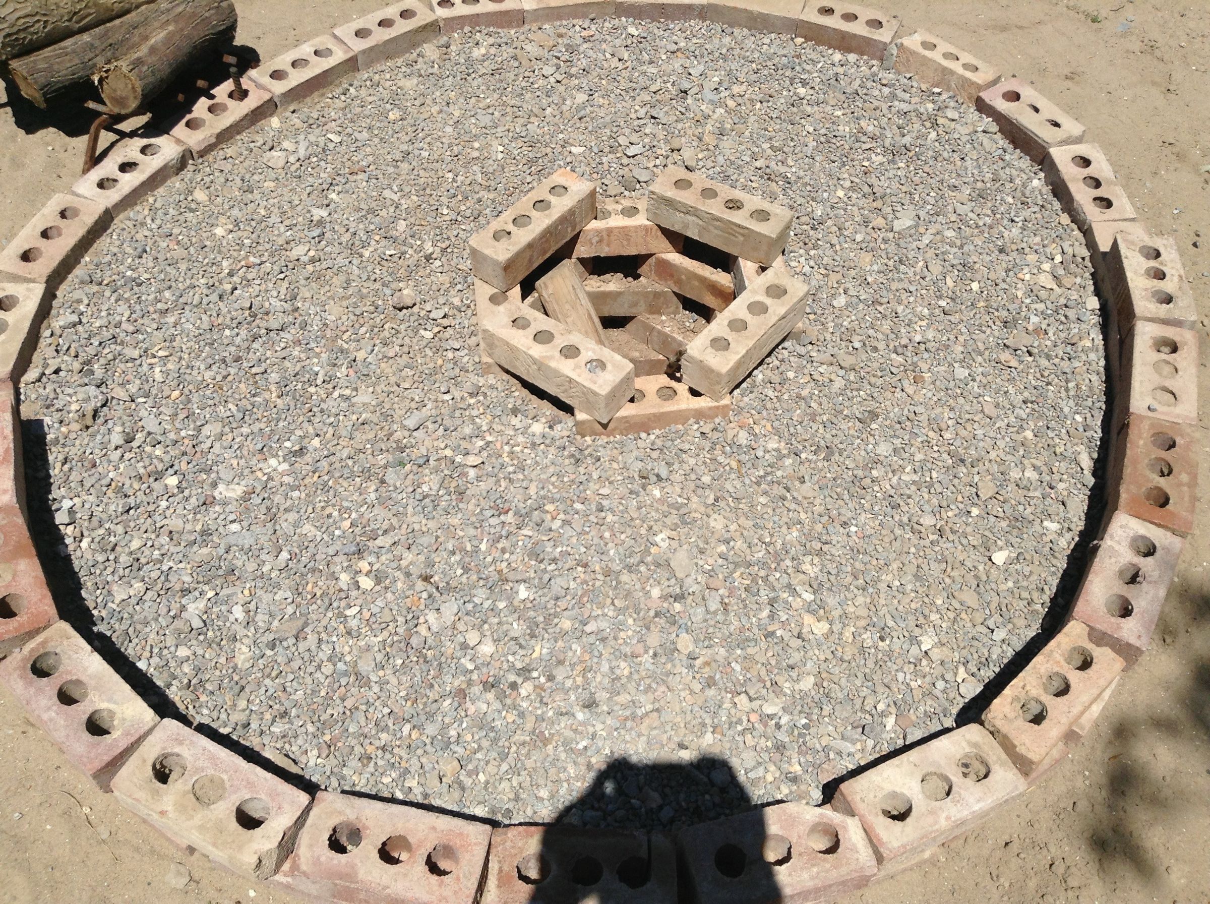 Brick And Rock Fireplace