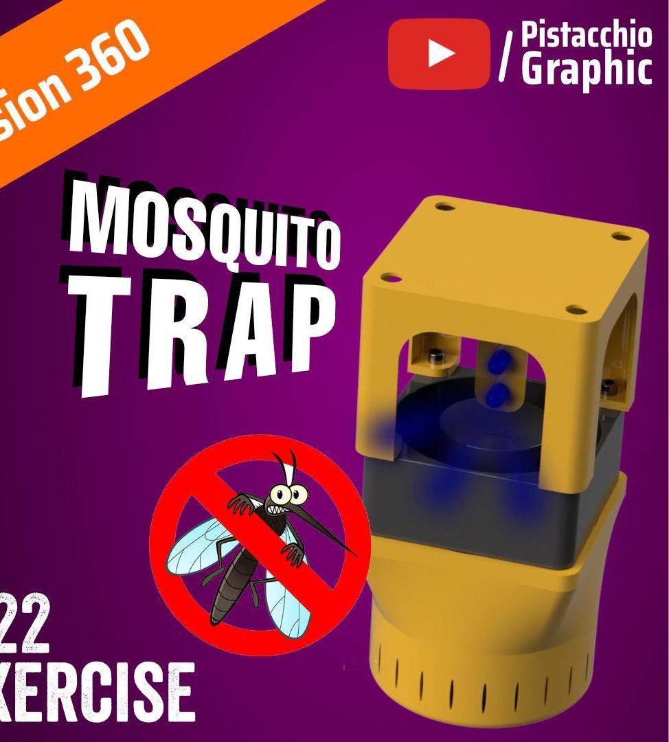 Mosquito Trap With Ultraviolet LED | Fusion 360 | Pistacchio Graphic
