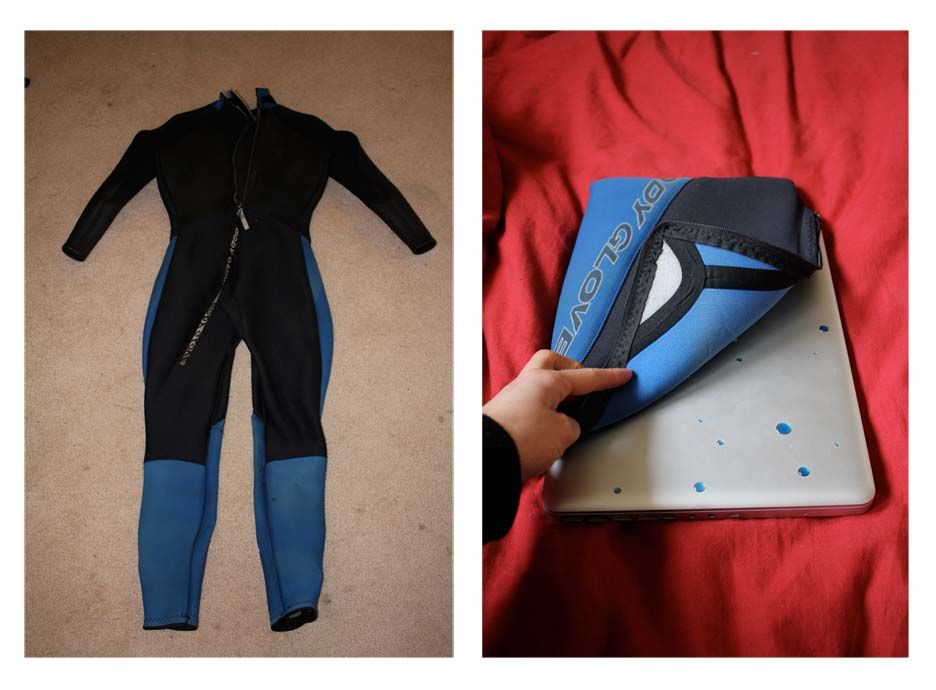 How to Make a Laptop Case/Bag Out of an Old Wetsuit