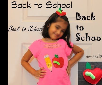 Back to School DIY T Shirt and Hair Clips for Kids