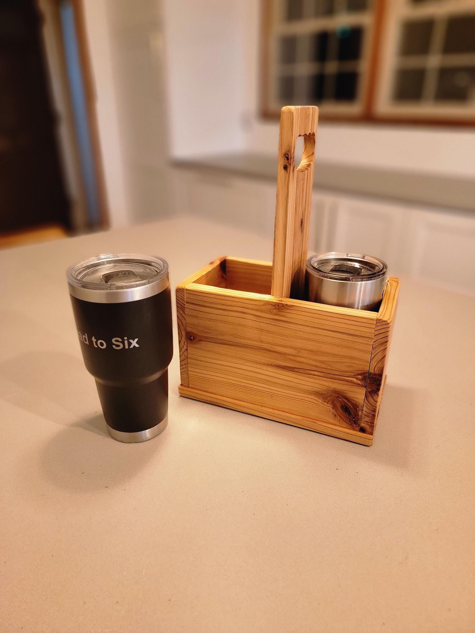 Two Cup Caddy From One Board
