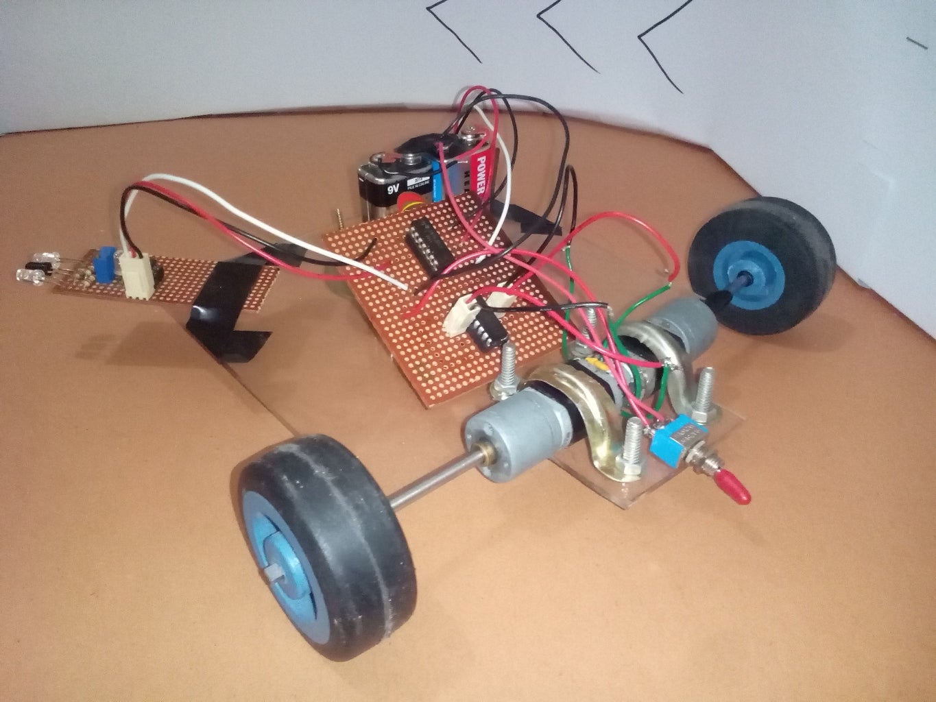 Obstacle Avoiding Robot With IR Sensors Without Microcontroller : 6 ...