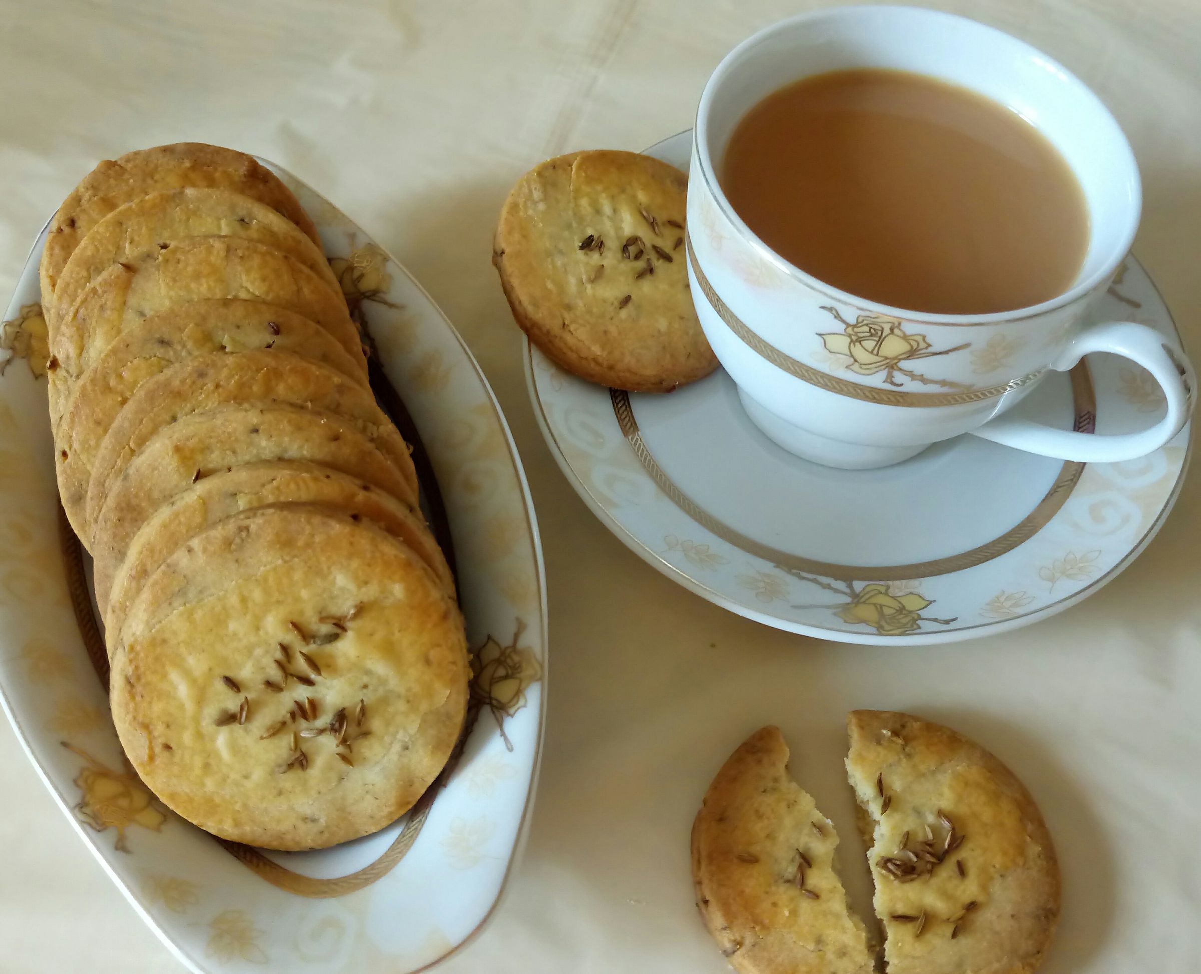 Zeera/Cumin Tea-Biscuits Recipe