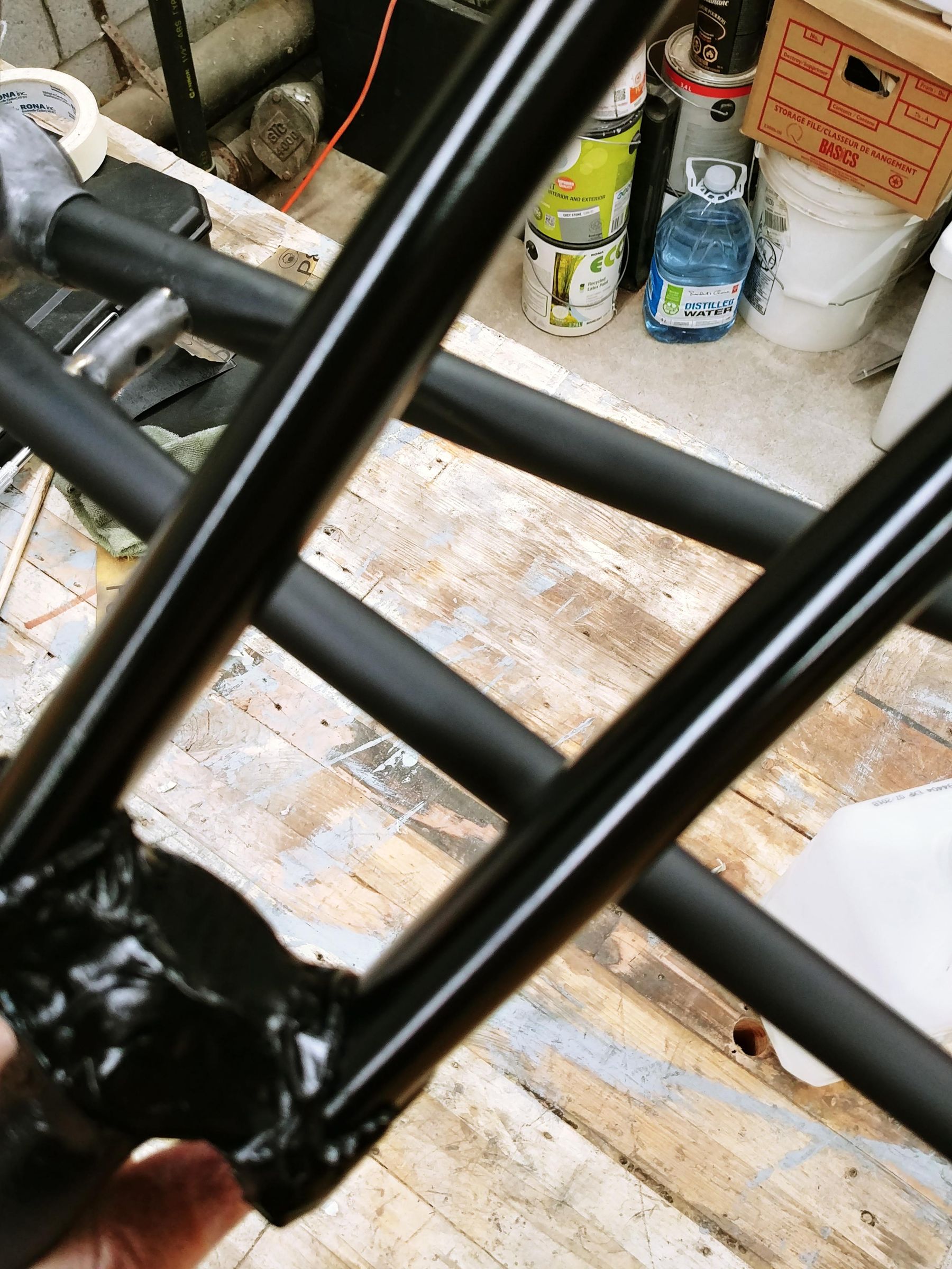 removing paint from a bike frame