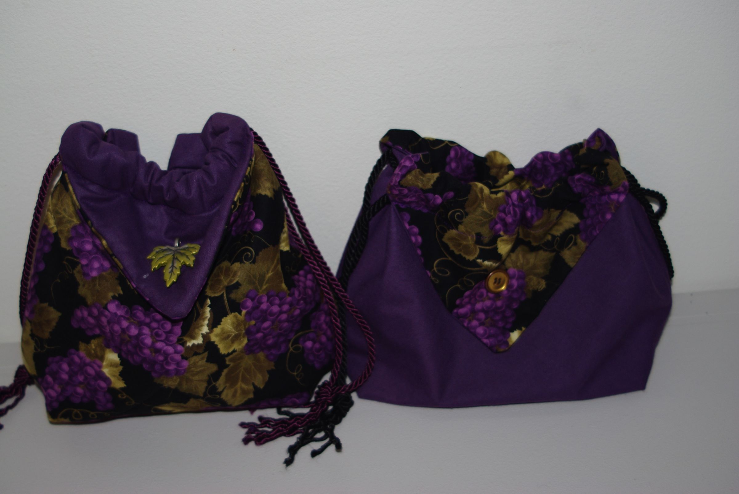 Drawstring Purse With Inside Cubbies