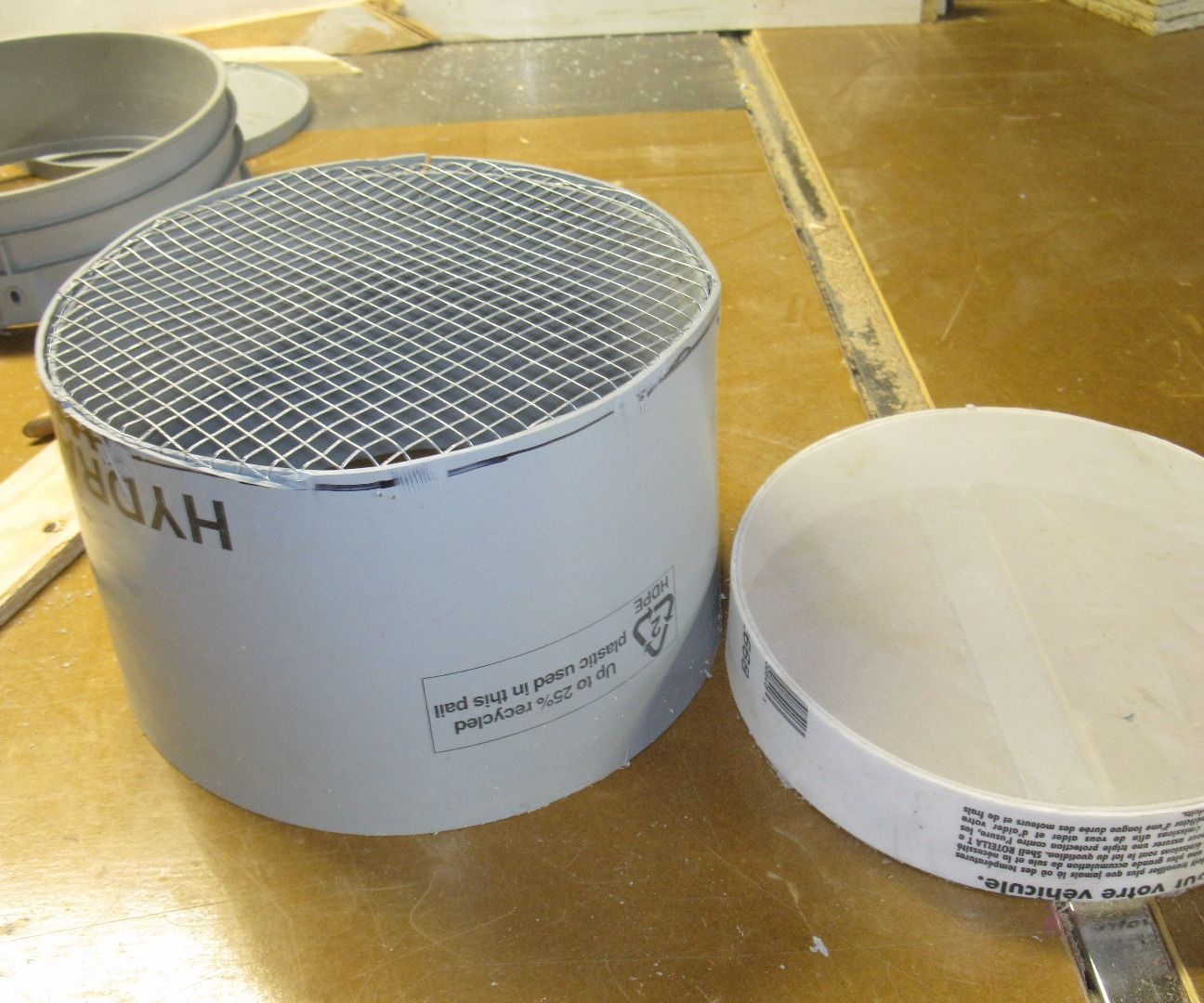 Sieves From 5 Gal Plastic Buckets