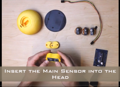 Insert the Ultrasonic Sensor Into the Head